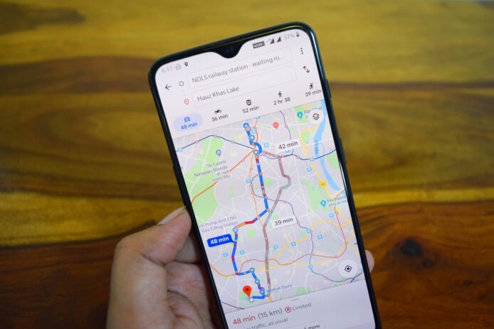 Googleマップのスマートフォン画面
